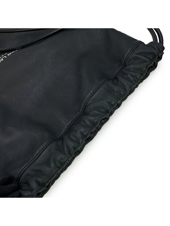 Saint Laurent Paris Backpack Teddy Leather Black